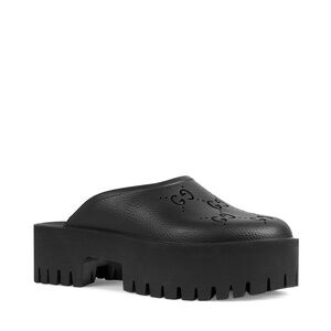 Gucci Women's Black Chunky Sole clogs